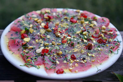 Montecito Journal Feature - Spring Crudo with Fresh Herbs - Farmer's Market Finds